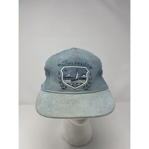 Vintage Yupoong Corduroy‎ Seaside Rope Snapback Hat Cap Sailboat Anchors